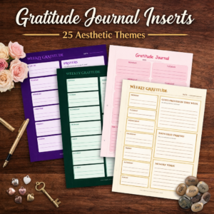 Weekly Gratitude Journal Inserts